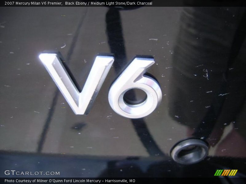 Black Ebony / Medium Light Stone/Dark Charcoal 2007 Mercury Milan V6 Premier