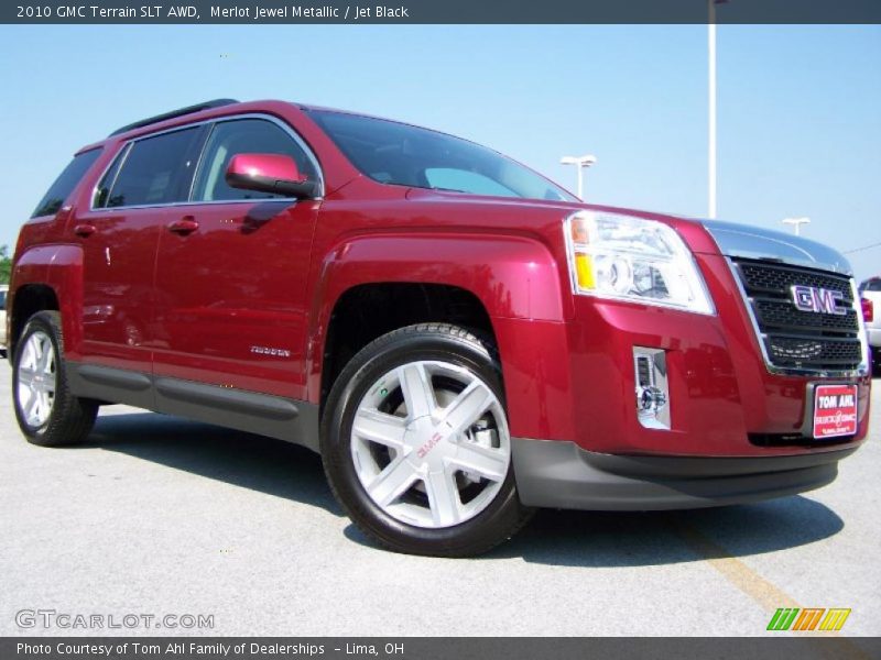 Merlot Jewel Metallic / Jet Black 2010 GMC Terrain SLT AWD