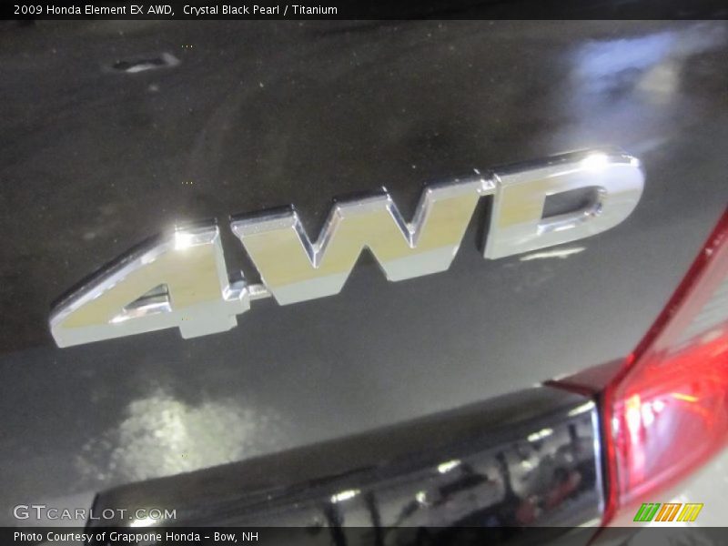 Crystal Black Pearl / Titanium 2009 Honda Element EX AWD