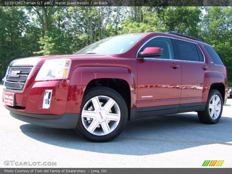 Merlot Jewel Metallic / Jet Black 2010 GMC Terrain SLT AWD