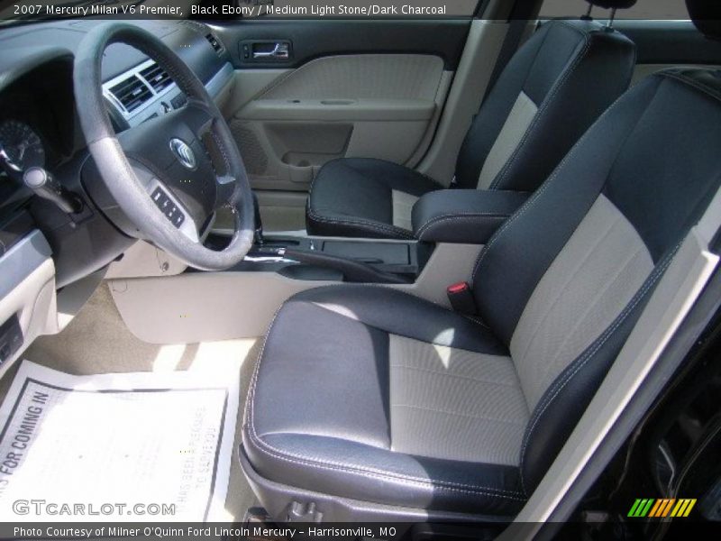 Black Ebony / Medium Light Stone/Dark Charcoal 2007 Mercury Milan V6 Premier