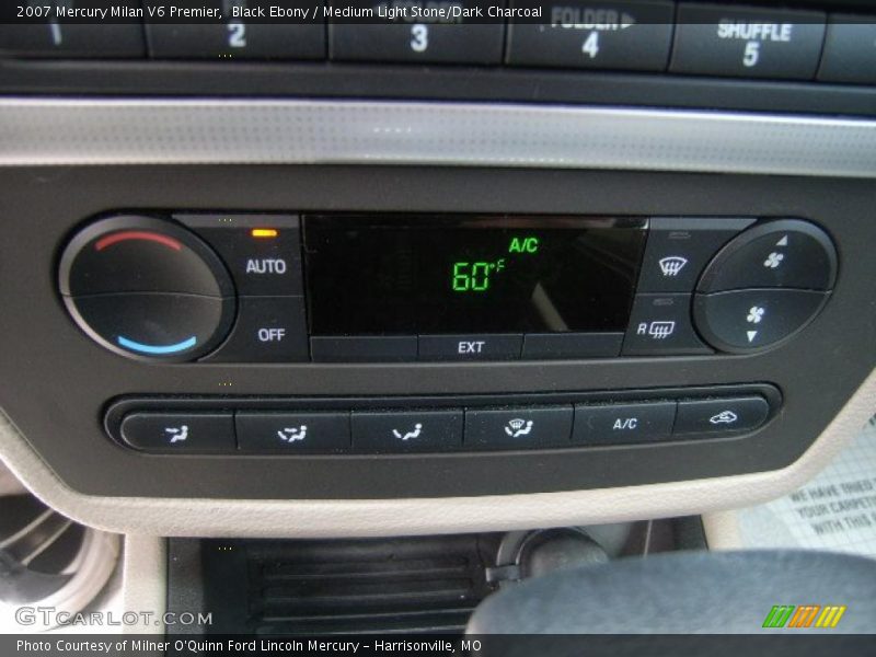 Black Ebony / Medium Light Stone/Dark Charcoal 2007 Mercury Milan V6 Premier