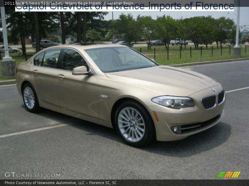 Milano Beige Metallic / Venetian Beige 2011 BMW 5 Series 535i Sedan