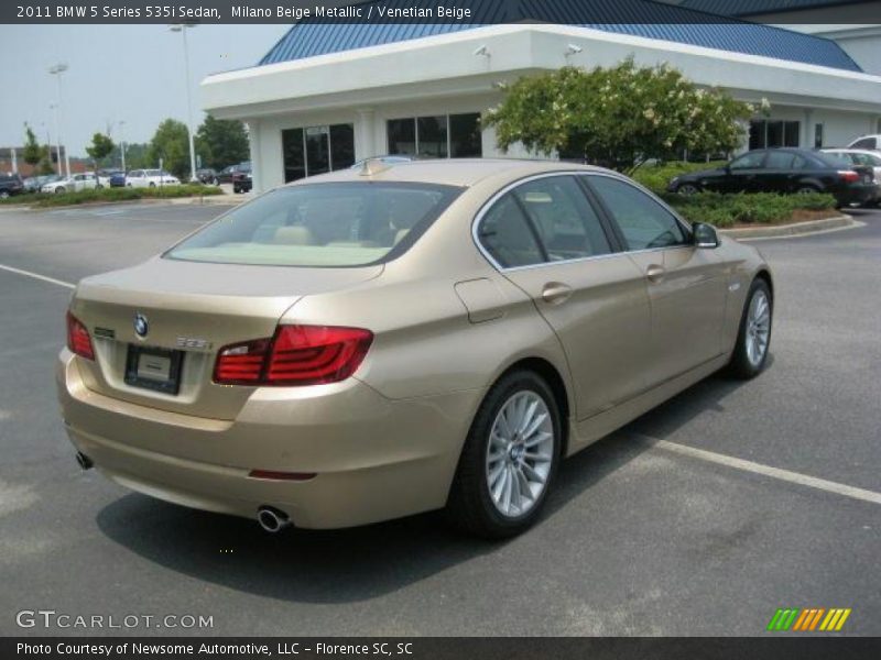 Milano Beige Metallic / Venetian Beige 2011 BMW 5 Series 535i Sedan