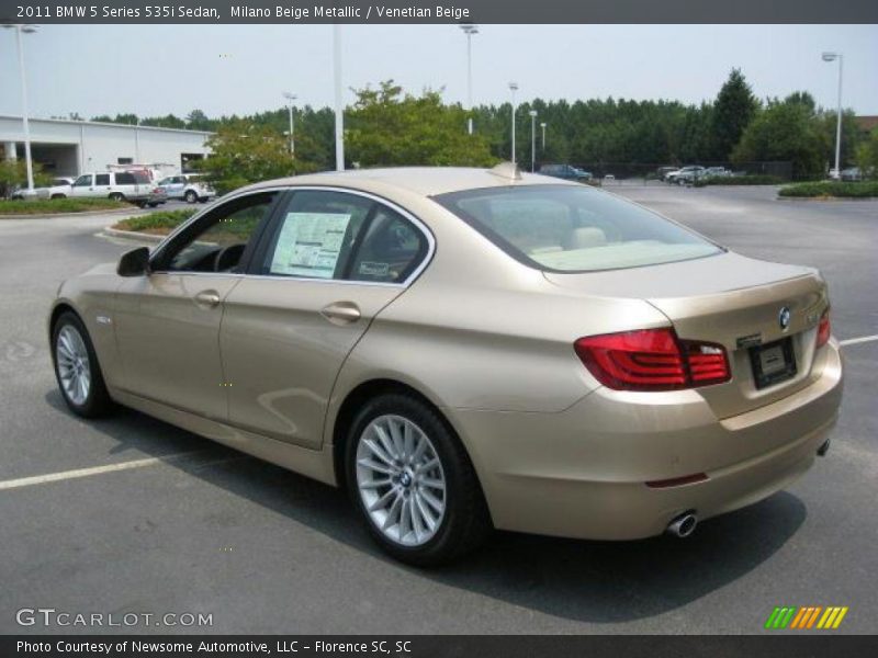 Milano Beige Metallic / Venetian Beige 2011 BMW 5 Series 535i Sedan