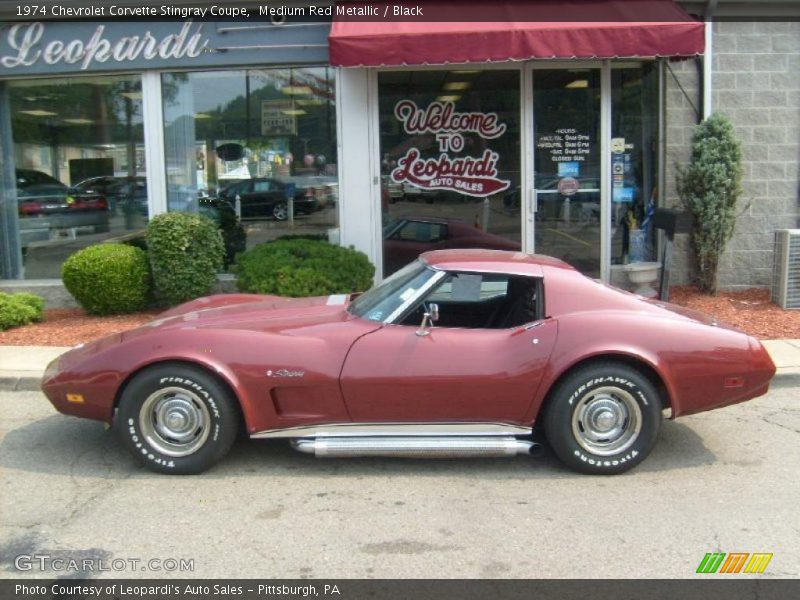 Medium Red Metallic / Black 1974 Chevrolet Corvette Stingray Coupe