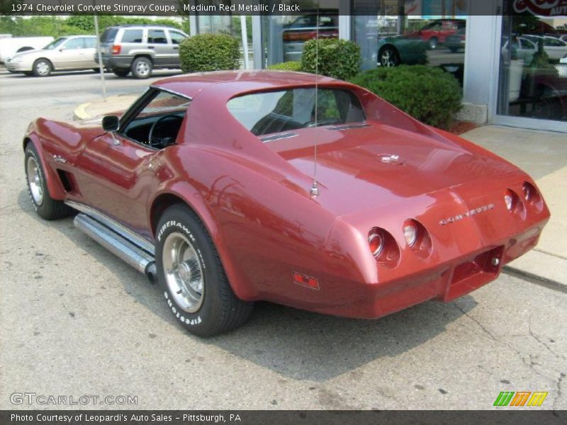Medium Red Metallic / Black 1974 Chevrolet Corvette Stingray Coupe