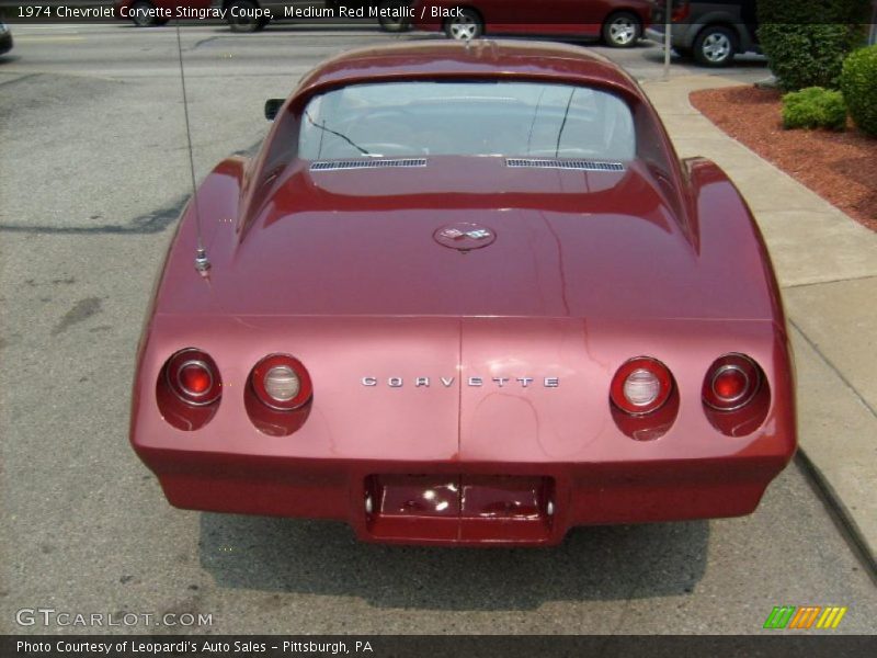 Medium Red Metallic / Black 1974 Chevrolet Corvette Stingray Coupe