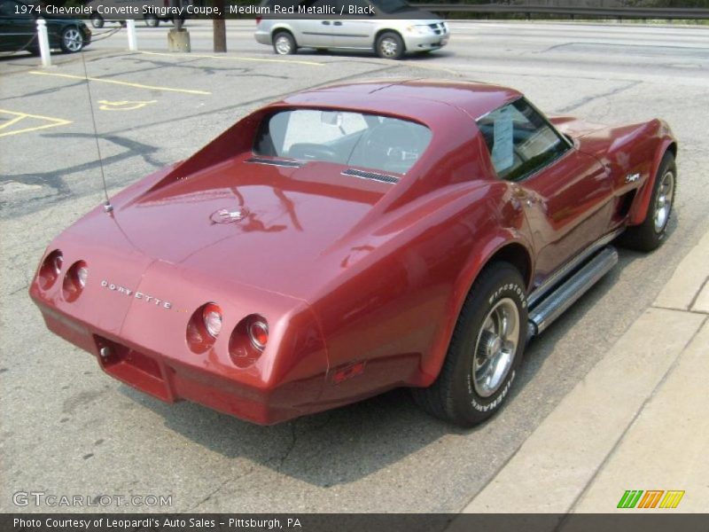 Medium Red Metallic / Black 1974 Chevrolet Corvette Stingray Coupe