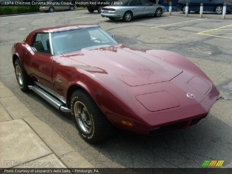 Medium Red Metallic / Black 1974 Chevrolet Corvette Stingray Coupe