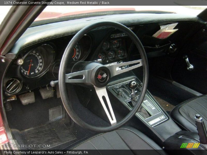 Medium Red Metallic / Black 1974 Chevrolet Corvette Stingray Coupe