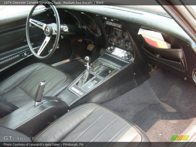 Medium Red Metallic / Black 1974 Chevrolet Corvette Stingray Coupe