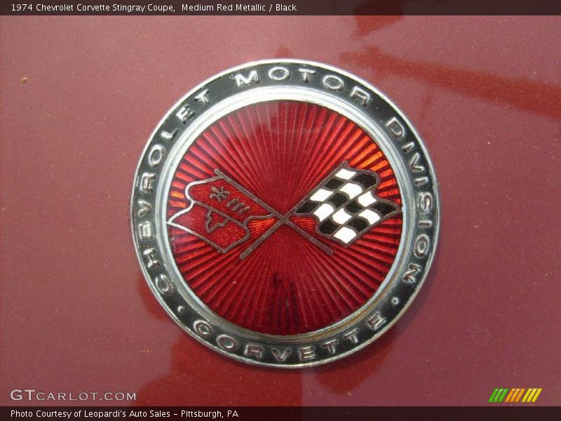 Medium Red Metallic / Black 1974 Chevrolet Corvette Stingray Coupe