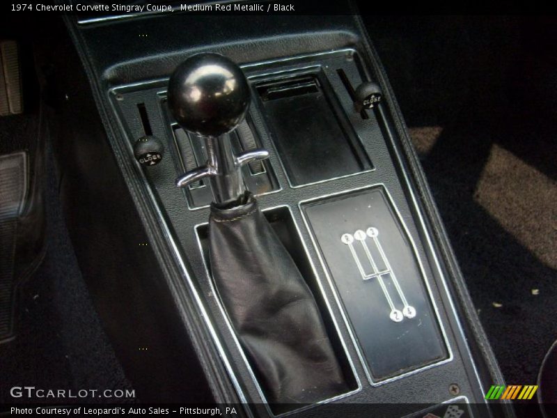 Medium Red Metallic / Black 1974 Chevrolet Corvette Stingray Coupe
