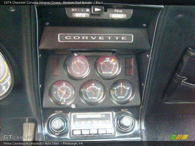 Medium Red Metallic / Black 1974 Chevrolet Corvette Stingray Coupe