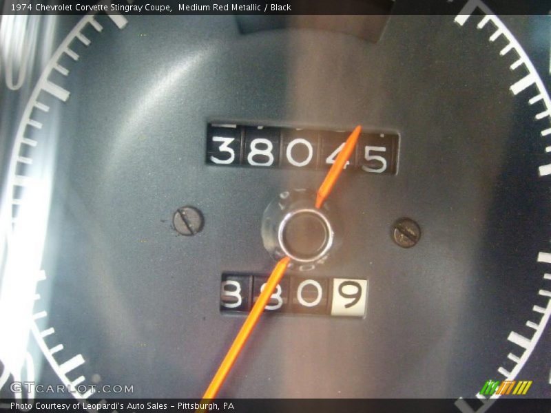 Medium Red Metallic / Black 1974 Chevrolet Corvette Stingray Coupe
