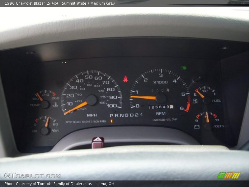 Summit White / Medium Gray 1996 Chevrolet Blazer LS 4x4