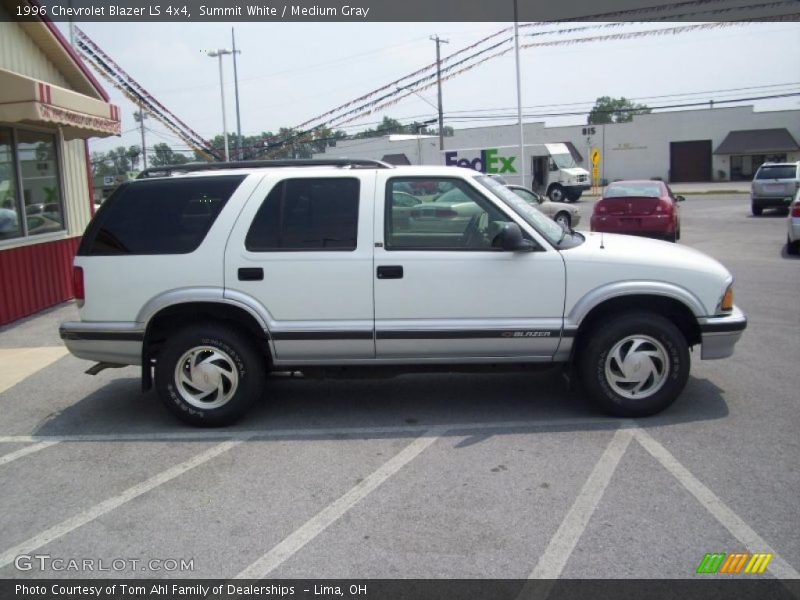 Summit White / Medium Gray 1996 Chevrolet Blazer LS 4x4