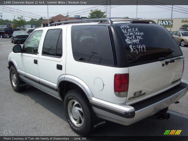 Summit White / Medium Gray 1996 Chevrolet Blazer LS 4x4
