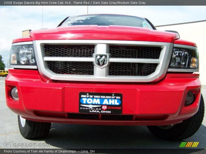 Flame Red / Dark Slate Gray/Medium Slate Gray 2008 Dodge Dakota Big Horn Crew Cab 4x4