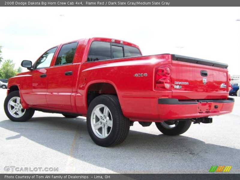 Flame Red / Dark Slate Gray/Medium Slate Gray 2008 Dodge Dakota Big Horn Crew Cab 4x4