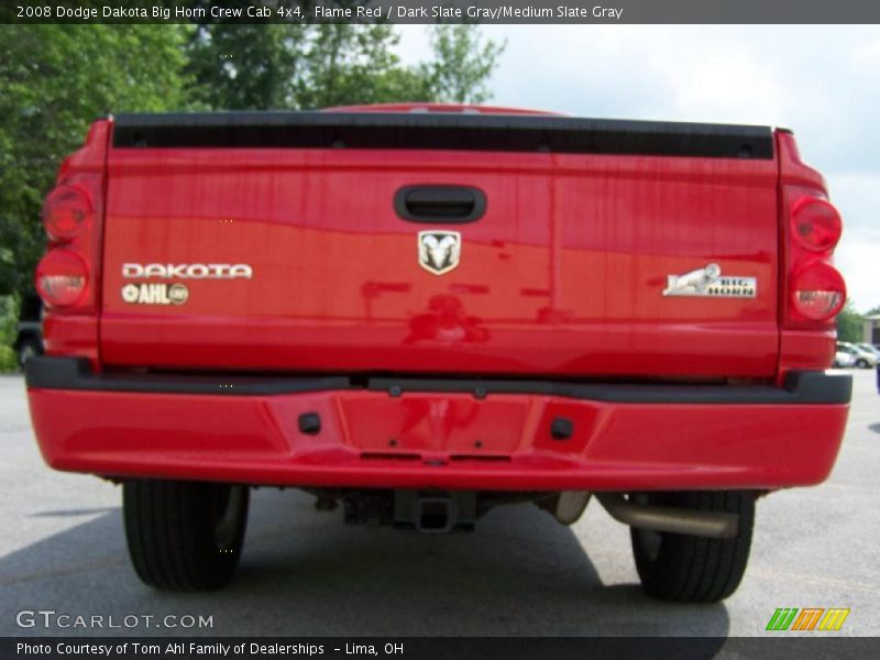 Flame Red / Dark Slate Gray/Medium Slate Gray 2008 Dodge Dakota Big Horn Crew Cab 4x4