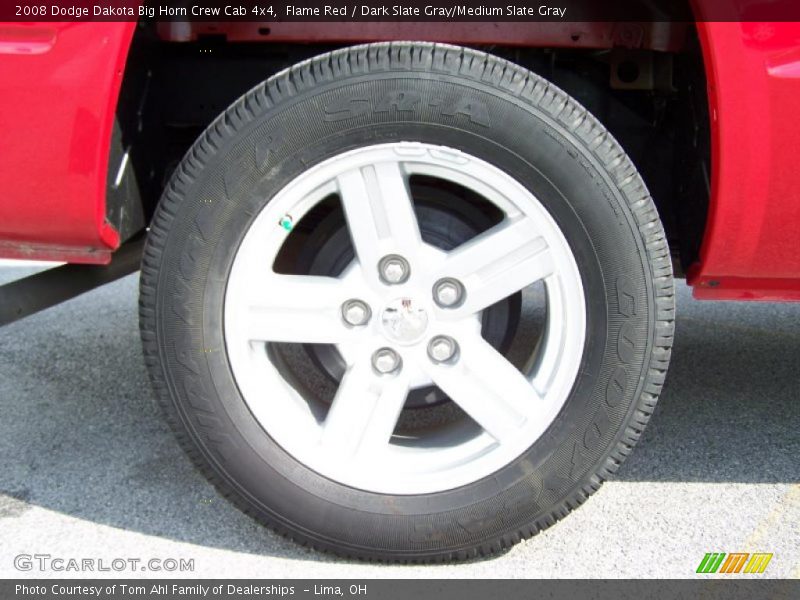 Flame Red / Dark Slate Gray/Medium Slate Gray 2008 Dodge Dakota Big Horn Crew Cab 4x4