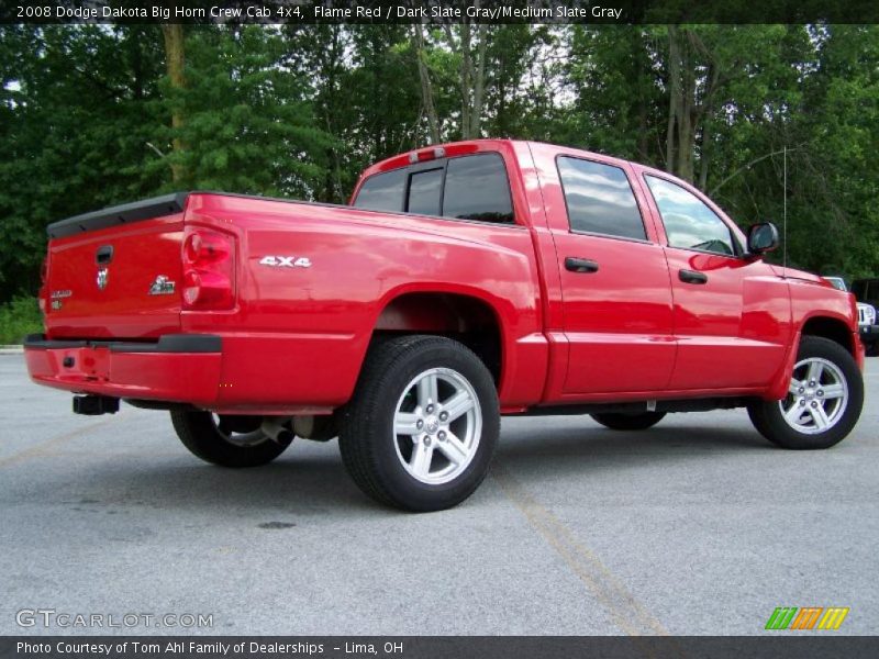 Flame Red / Dark Slate Gray/Medium Slate Gray 2008 Dodge Dakota Big Horn Crew Cab 4x4