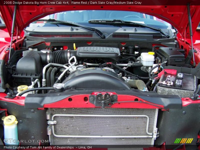 Flame Red / Dark Slate Gray/Medium Slate Gray 2008 Dodge Dakota Big Horn Crew Cab 4x4