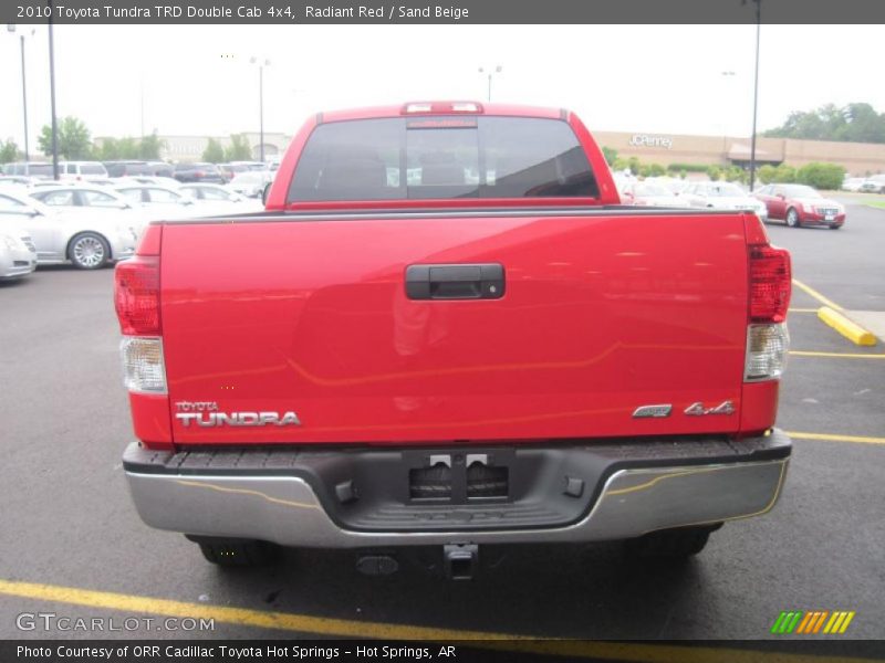 Radiant Red / Sand Beige 2010 Toyota Tundra TRD Double Cab 4x4