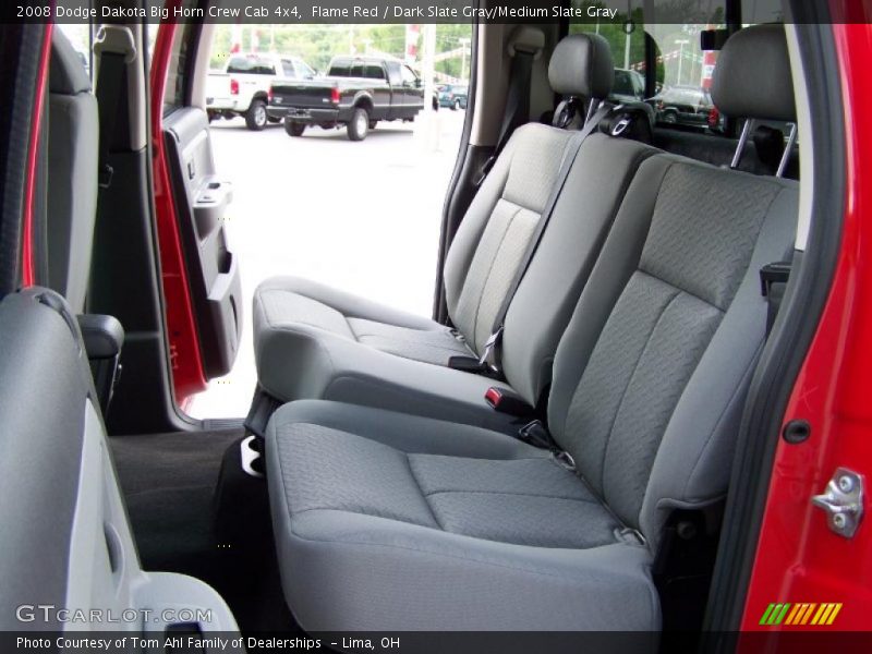 Flame Red / Dark Slate Gray/Medium Slate Gray 2008 Dodge Dakota Big Horn Crew Cab 4x4