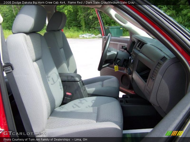 Flame Red / Dark Slate Gray/Medium Slate Gray 2008 Dodge Dakota Big Horn Crew Cab 4x4