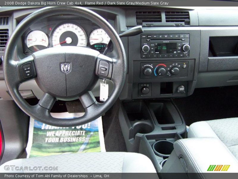 Flame Red / Dark Slate Gray/Medium Slate Gray 2008 Dodge Dakota Big Horn Crew Cab 4x4