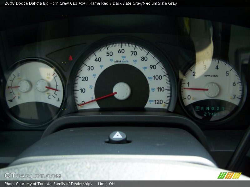 Flame Red / Dark Slate Gray/Medium Slate Gray 2008 Dodge Dakota Big Horn Crew Cab 4x4