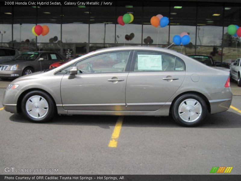 Galaxy Gray Metallic / Ivory 2008 Honda Civic Hybrid Sedan