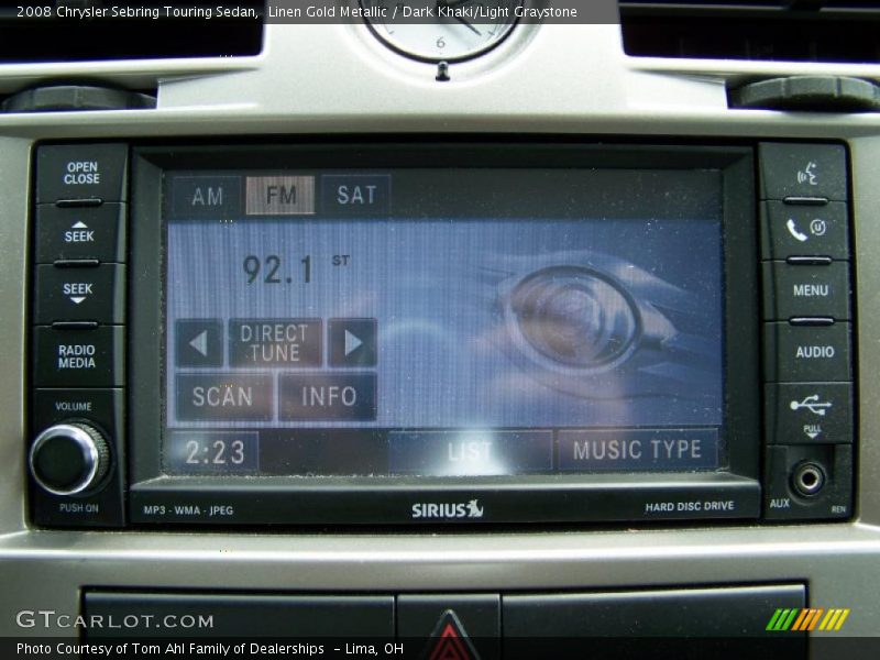 Linen Gold Metallic / Dark Khaki/Light Graystone 2008 Chrysler Sebring Touring Sedan