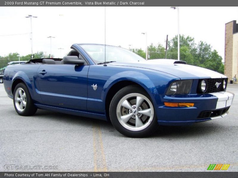 Vista Blue Metallic / Dark Charcoal 2009 Ford Mustang GT Premium Convertible