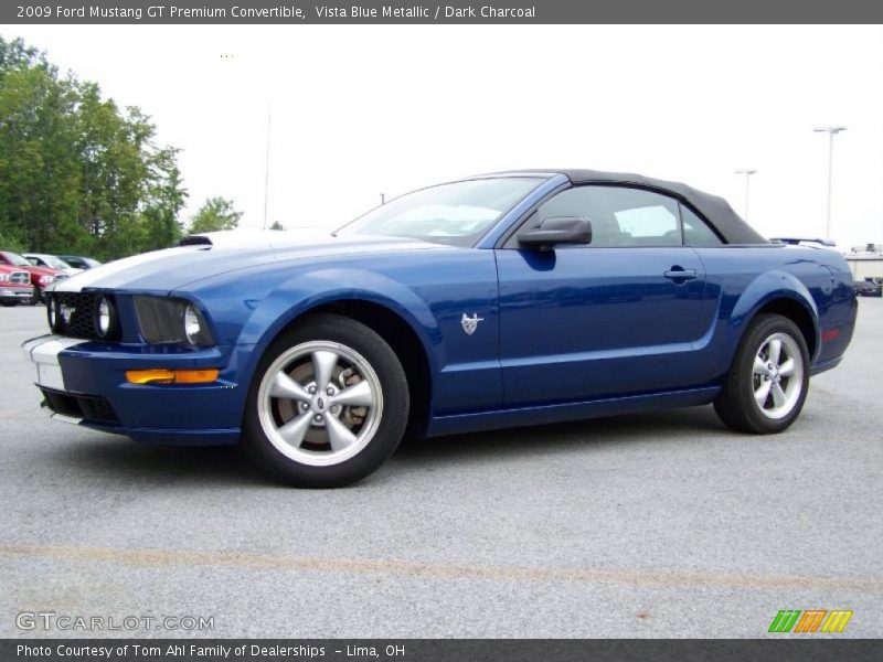 Vista Blue Metallic / Dark Charcoal 2009 Ford Mustang GT Premium Convertible
