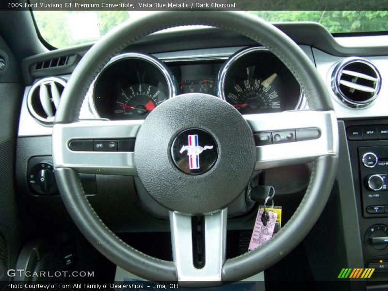 Vista Blue Metallic / Dark Charcoal 2009 Ford Mustang GT Premium Convertible