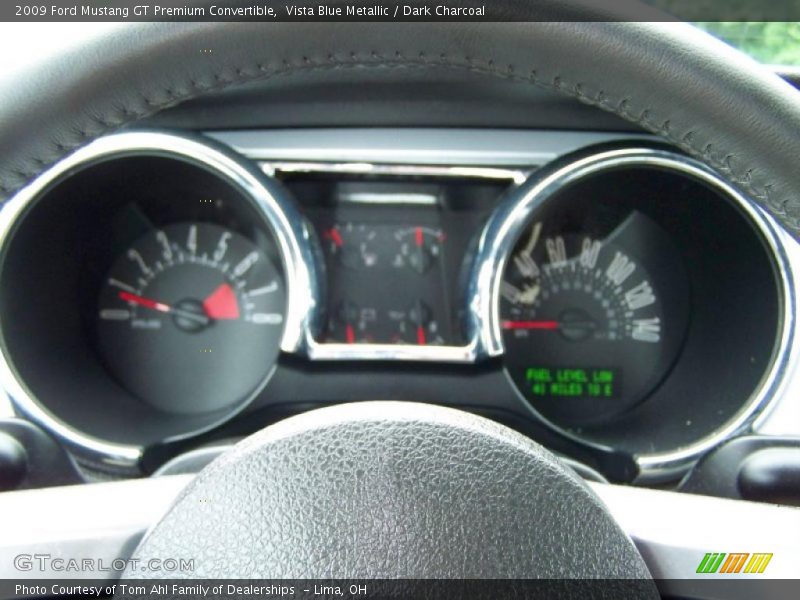 Vista Blue Metallic / Dark Charcoal 2009 Ford Mustang GT Premium Convertible