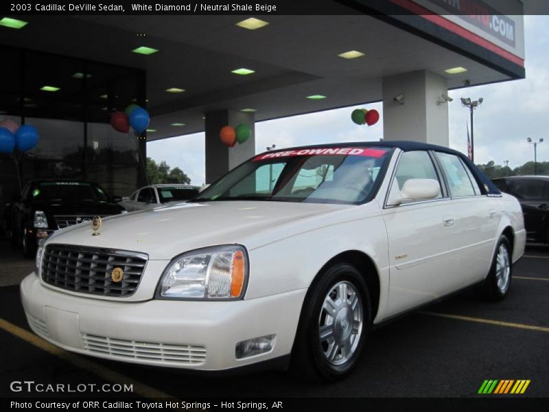 White Diamond / Neutral Shale Beige 2003 Cadillac DeVille Sedan