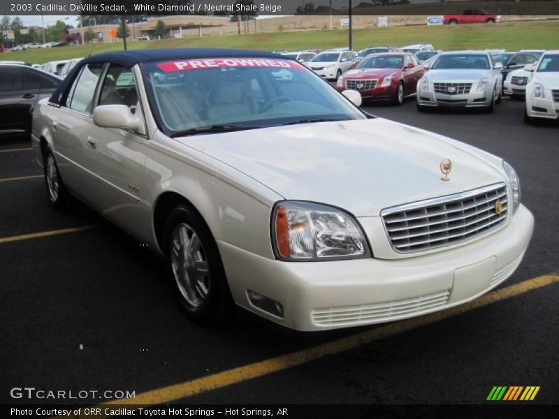 White Diamond / Neutral Shale Beige 2003 Cadillac DeVille Sedan