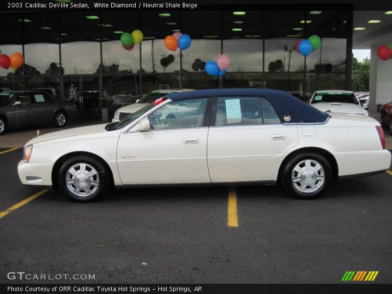White Diamond / Neutral Shale Beige 2003 Cadillac DeVille Sedan