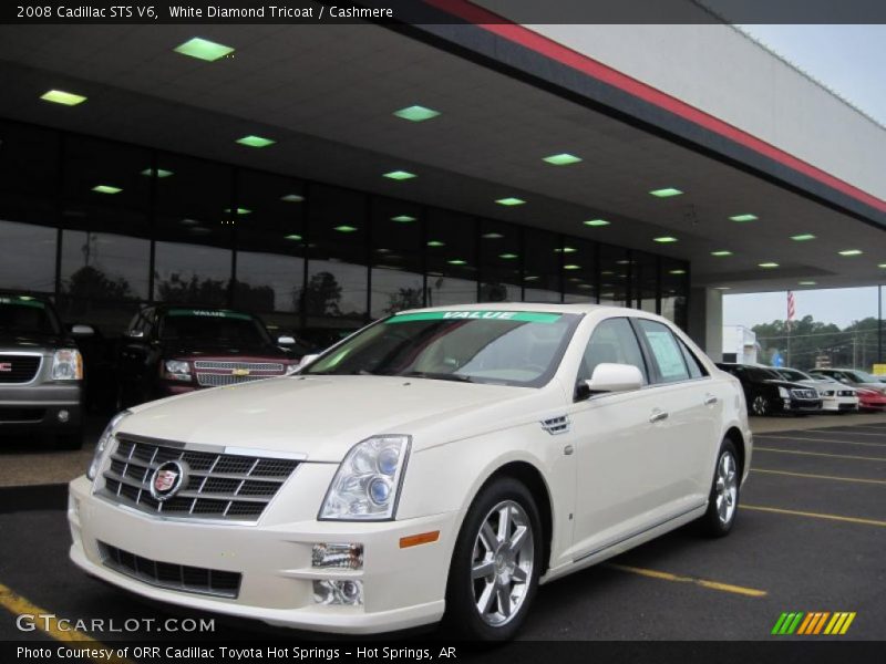 White Diamond Tricoat / Cashmere 2008 Cadillac STS V6