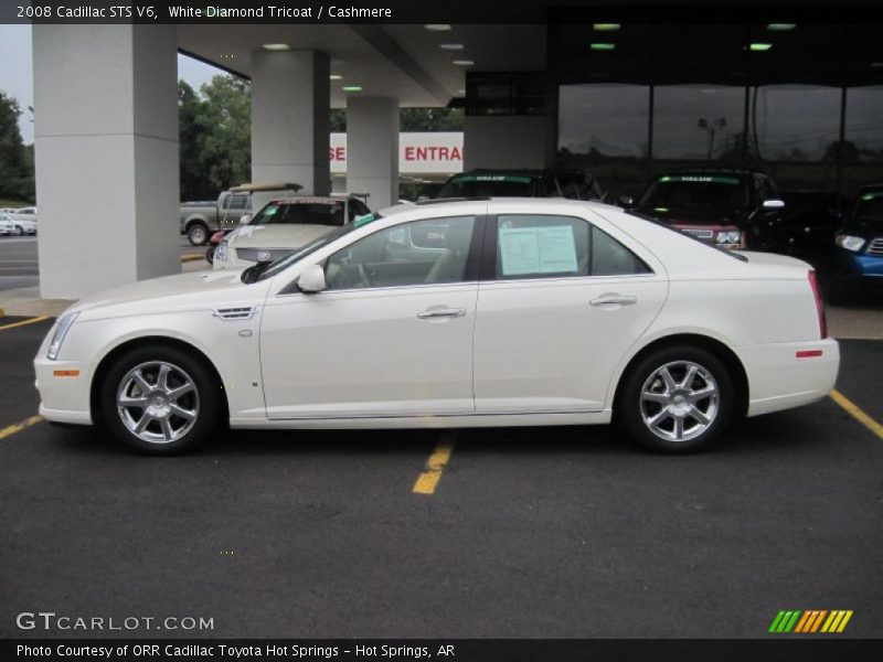 White Diamond Tricoat / Cashmere 2008 Cadillac STS V6