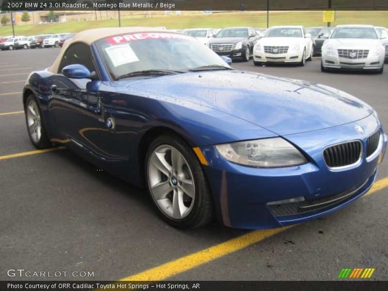Montego Blue Metallic / Beige 2007 BMW Z4 3.0i Roadster