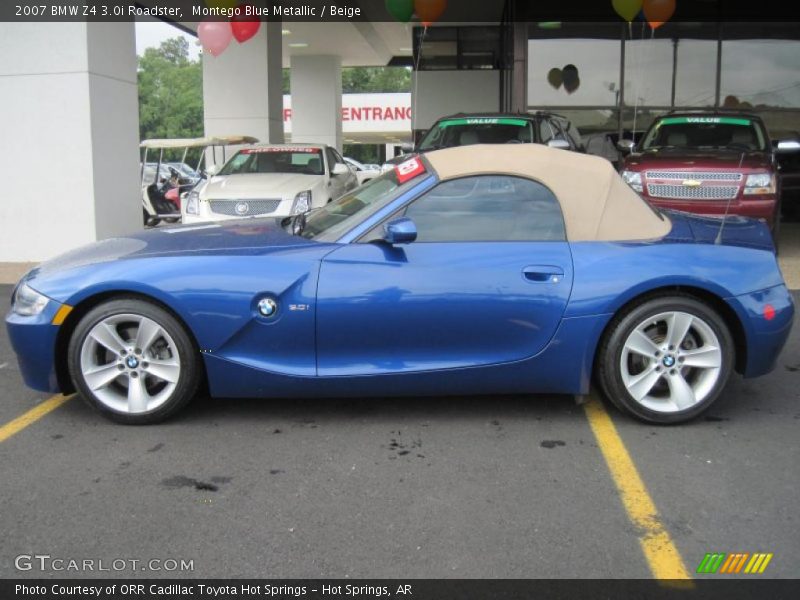 Montego Blue Metallic / Beige 2007 BMW Z4 3.0i Roadster