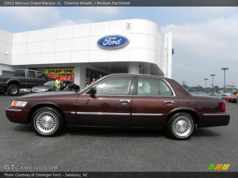 Chestnut Metallic / Medium Parchment 2001 Mercury Grand Marquis LS