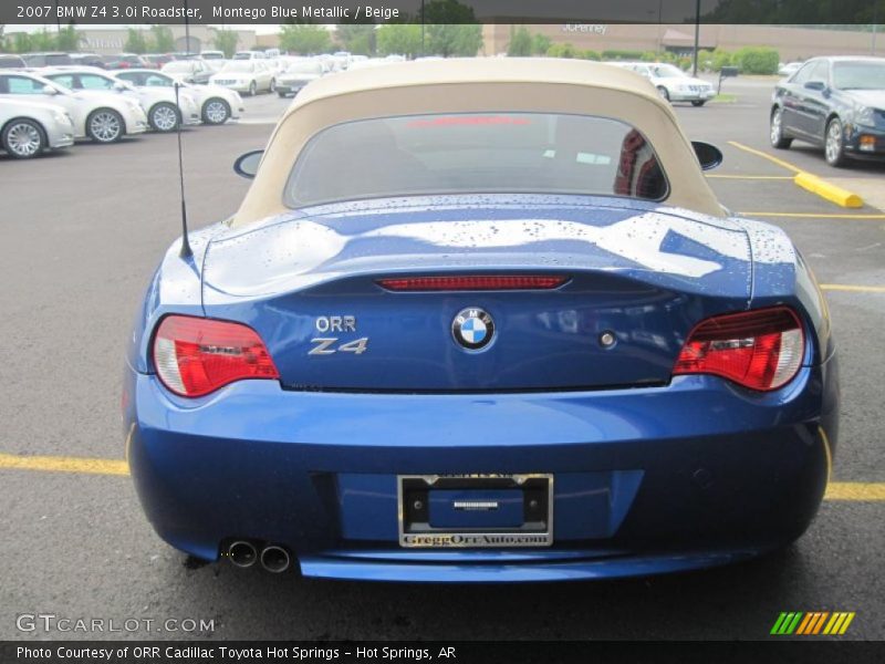 Montego Blue Metallic / Beige 2007 BMW Z4 3.0i Roadster