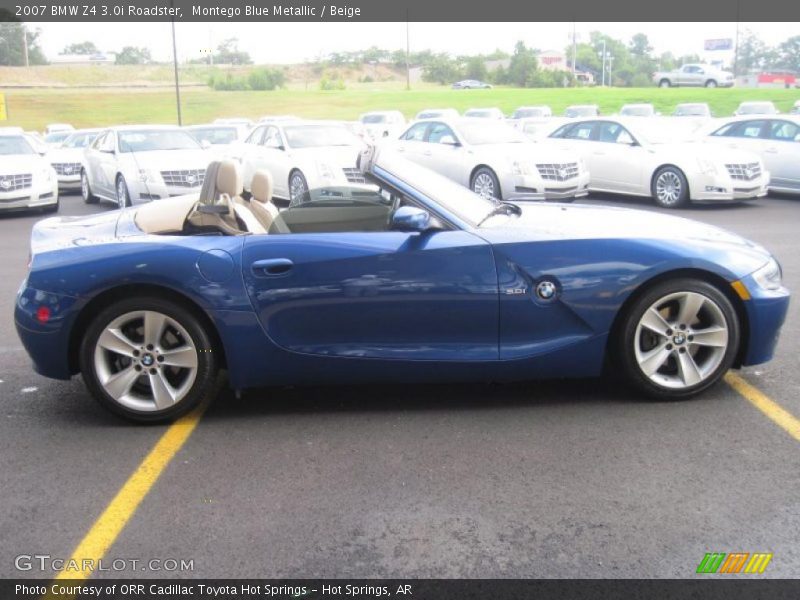 Montego Blue Metallic / Beige 2007 BMW Z4 3.0i Roadster